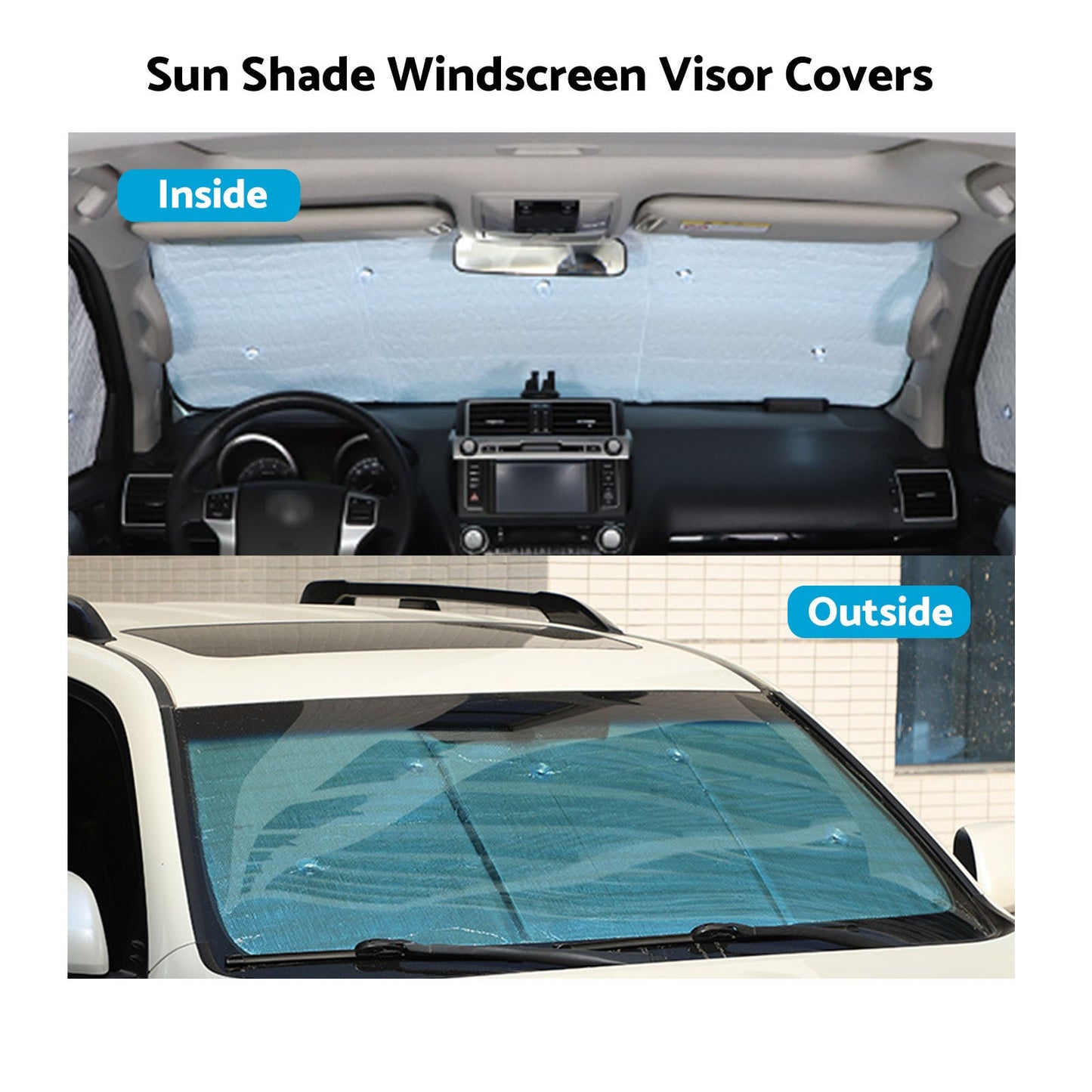 8x Sun Shade Windscreen Visor Cover Suitable for LandCruiser Prado J150 J120 SUV-2