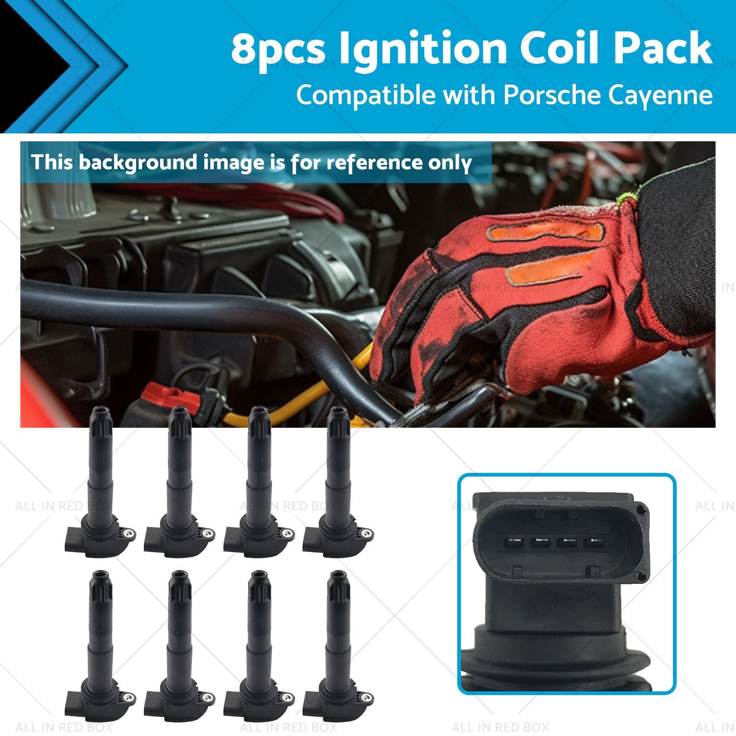 8x Ignition Coil Pack Suitable for Porsche Cayenne 9PA 03-06 4. 5L M 48. 00 48. 50-0