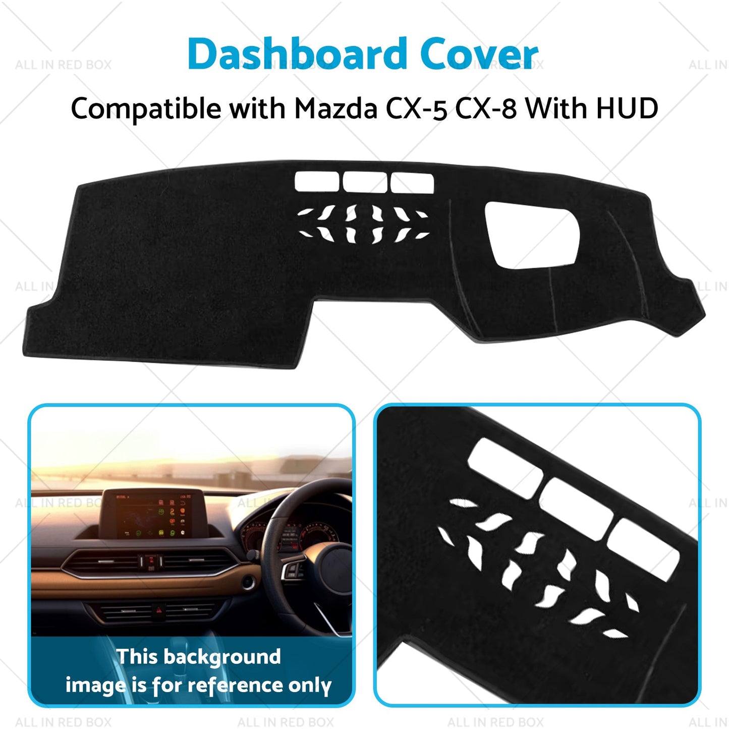 Dash Mat Dashmat Dashboard Cover Suitable For Mazda CX-5 CX-8 With HUD 2017-2022-4