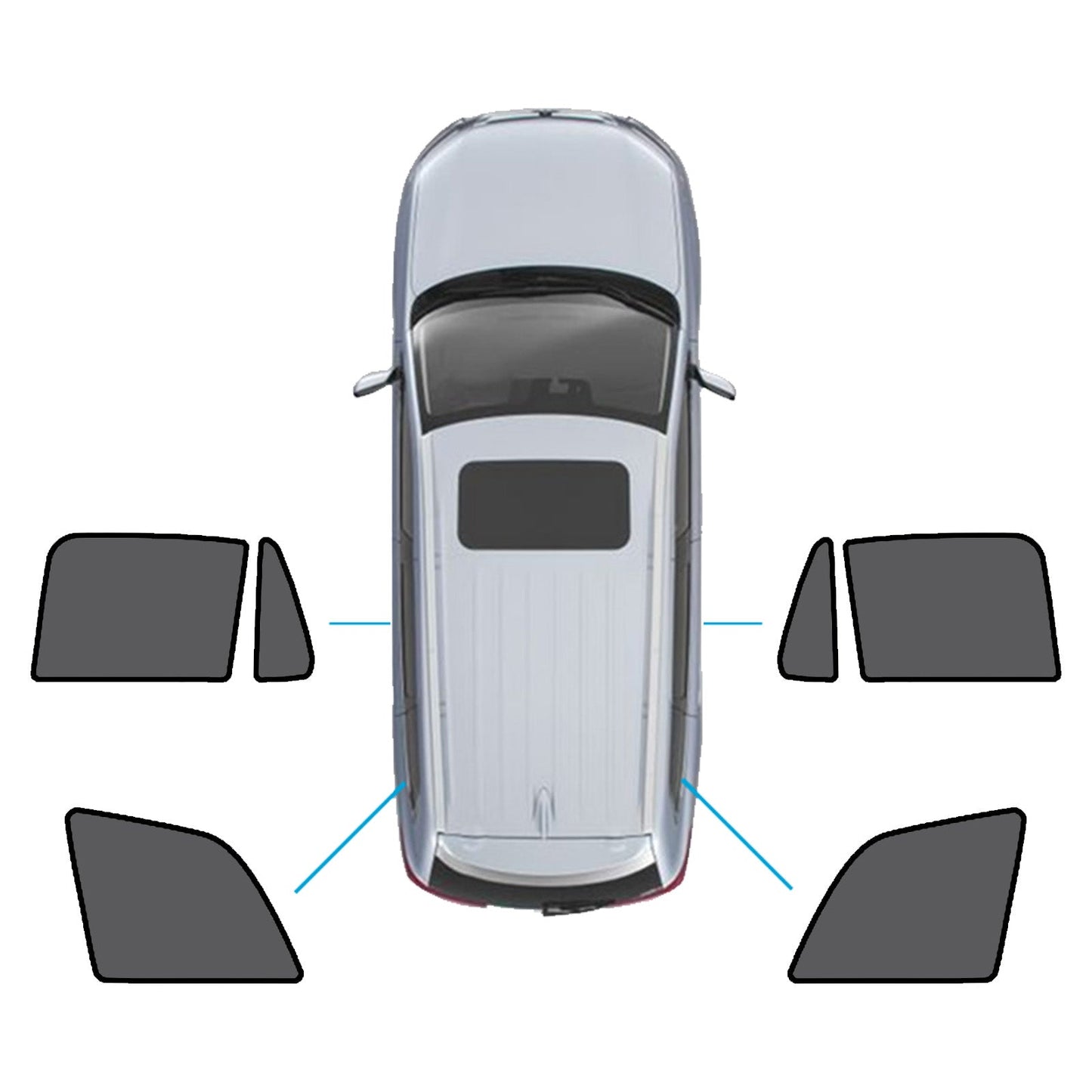 Magnetic Mesh Sun Blind Shades Suitable for Volvo XC90 2015-Current On Front/Rear-4