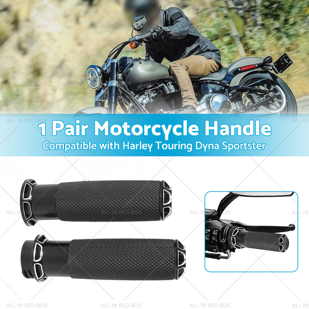 1inch Pair Black Hand Grip Handle Bar Suitable for Harley Touring Dyna Sportster-1
