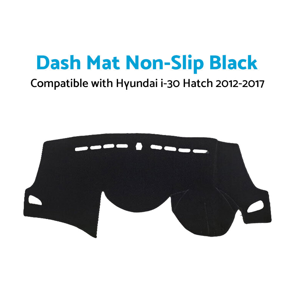 Non-Slip Dash Mat Suitable For Hyundai i30 Hatch 2012-2017 Black Dashboard Cover-4
