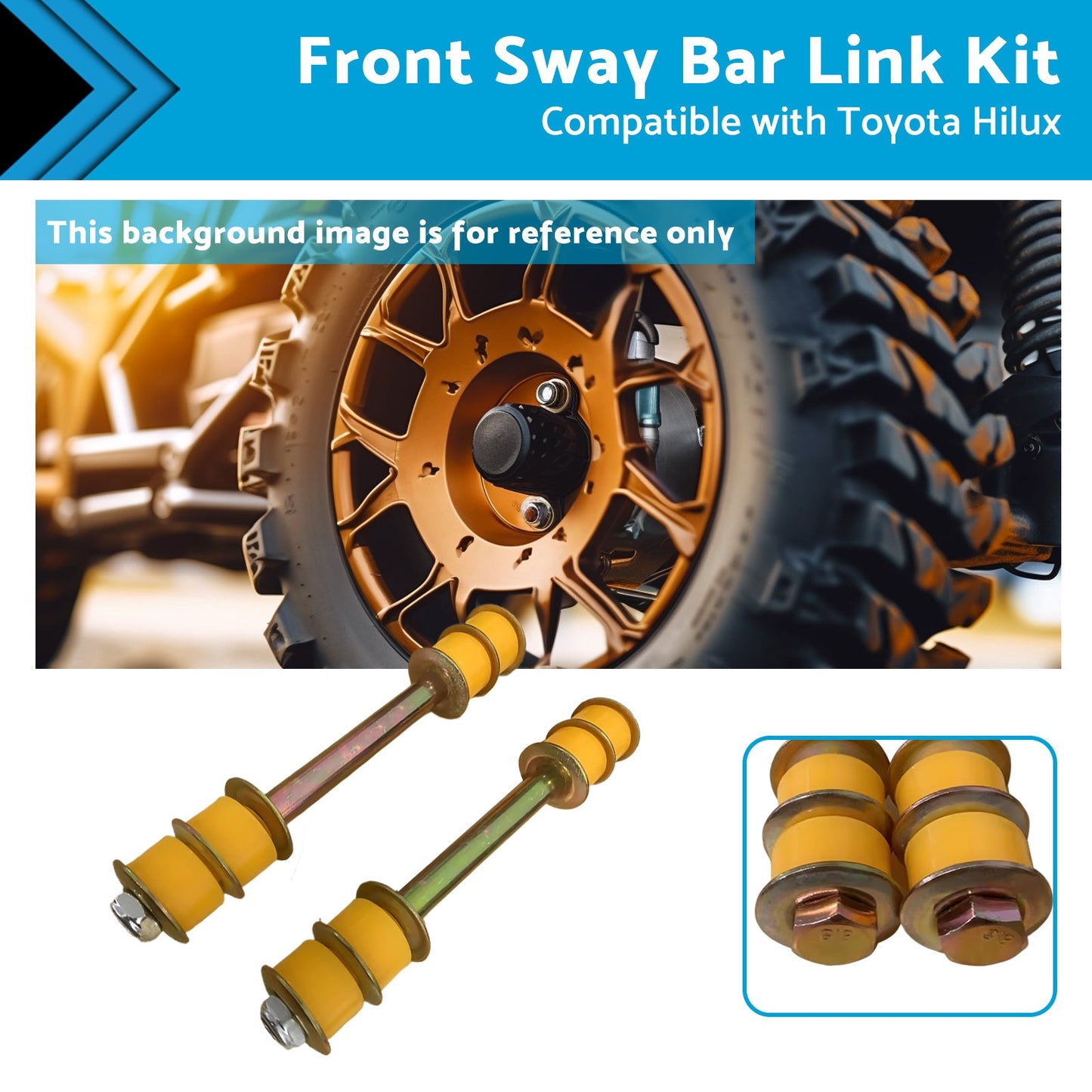 2 X Front Sway Bar Link Kit Suitablefor 88-05 Toyota Hilux KZN165R LN107R LN167R-4
