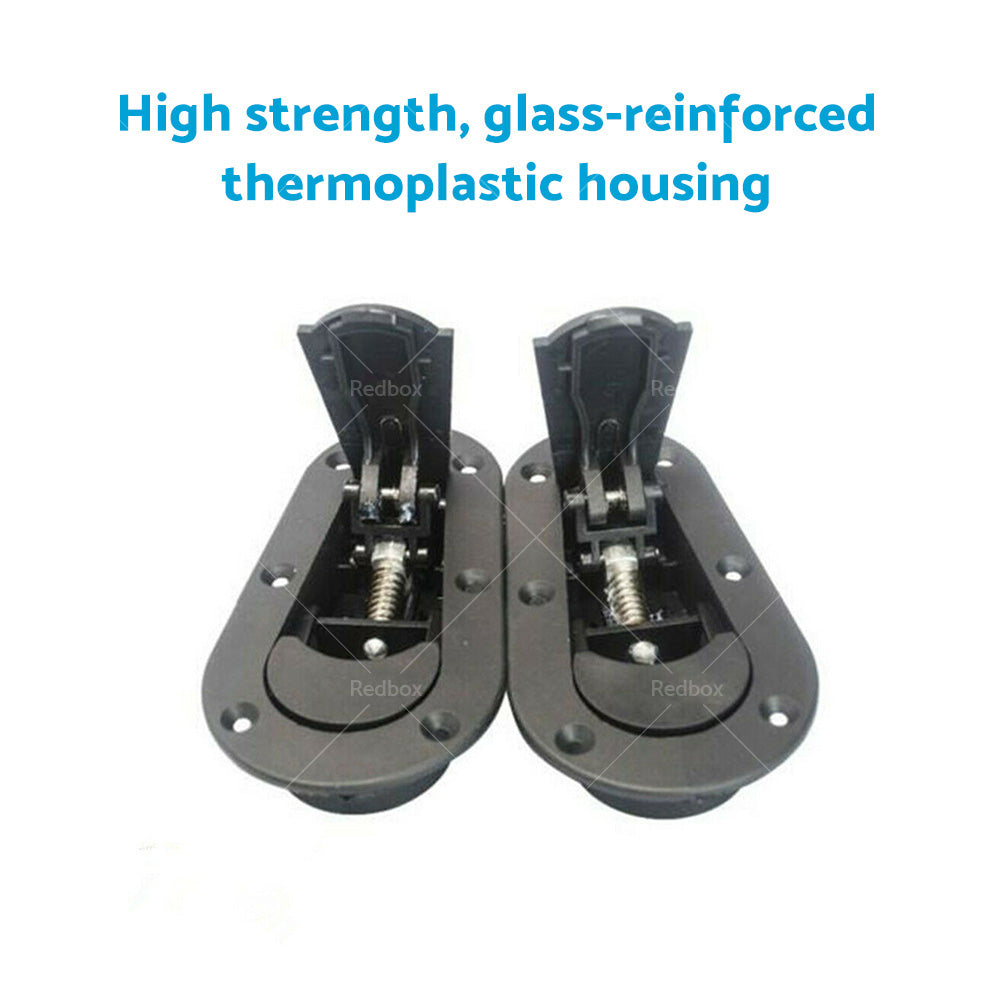 2Pcs Universal Racing Mount Bonnet Hood Plus Flush Latch Pin Locking Kit-4