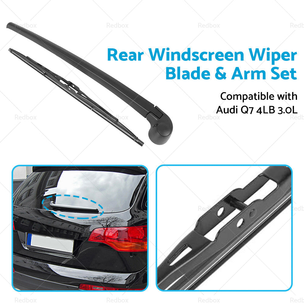 Rear Windscreen Wiper Blade and Arm Set Suitable for Audi Q7 4LB 06-15 4L0955425-4