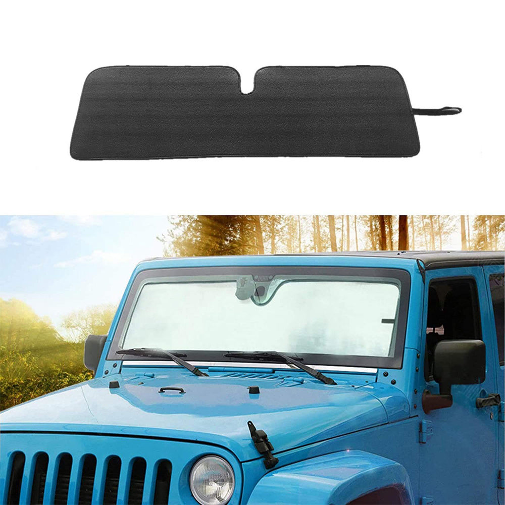 Windshield Sunshade Heat Protection Suitable For Jeep Wrangler JK JKU 2007-2018-4