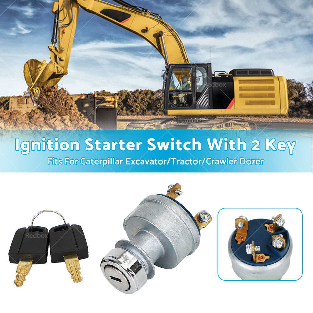 For Caterpillar 9G7641 9G-7641 For CAT Ignition Key Starter Switch With 2 Keys-2