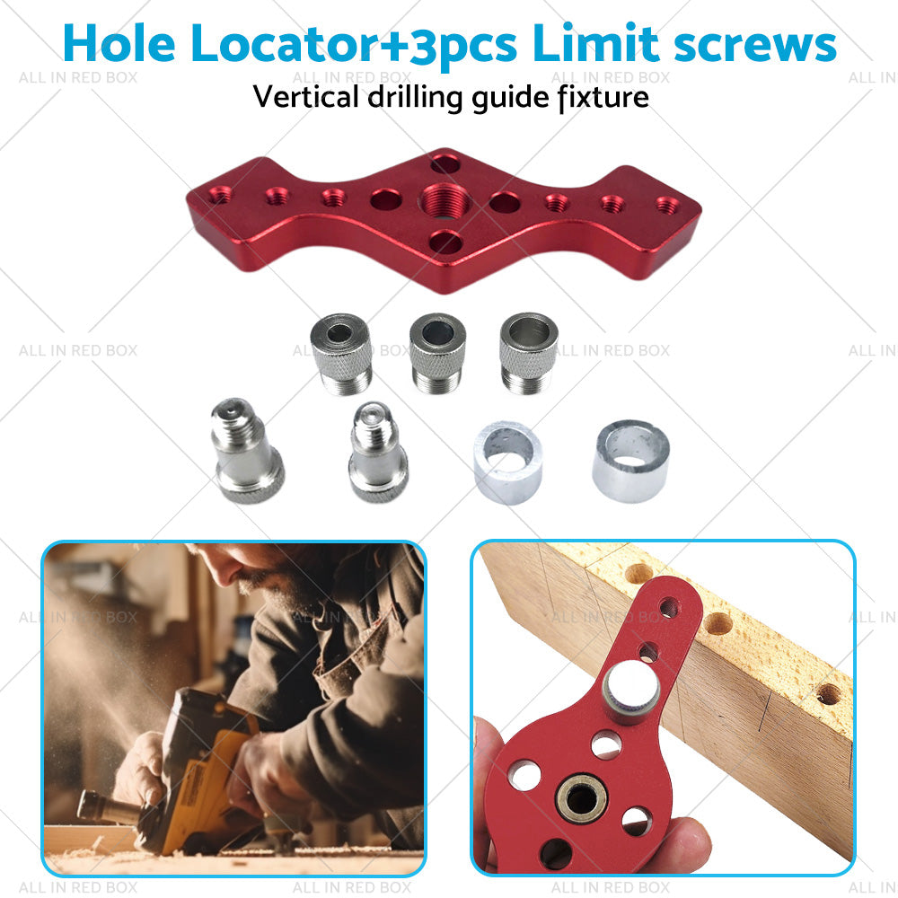 Drill Bit Vertical Pocket Hole Jig Dowel Drill Guide Self Centering Woodworking-3