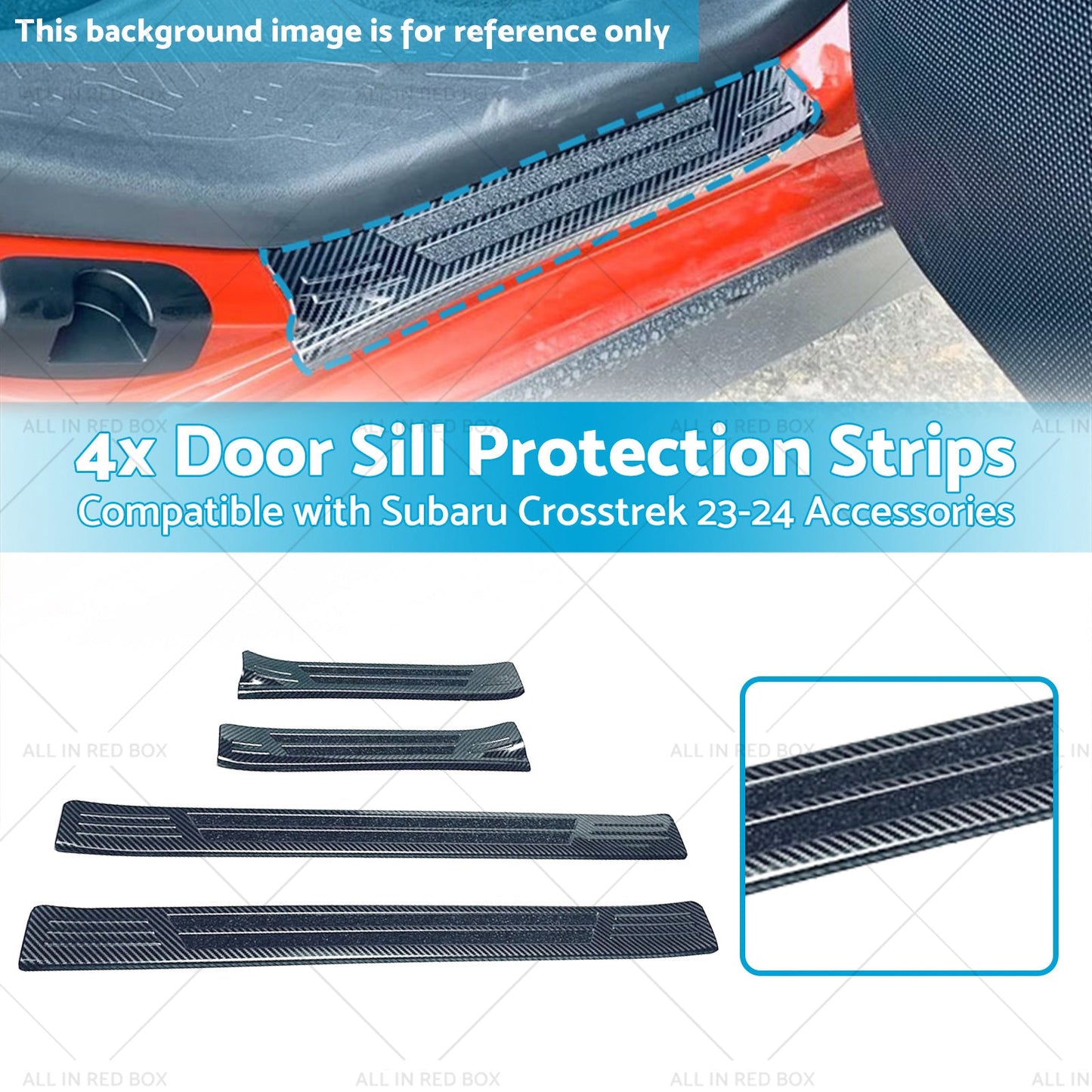 4PCS Door Sill Protection Strips Suitable for Subaru Crosstrek 23-24 Accessories-2