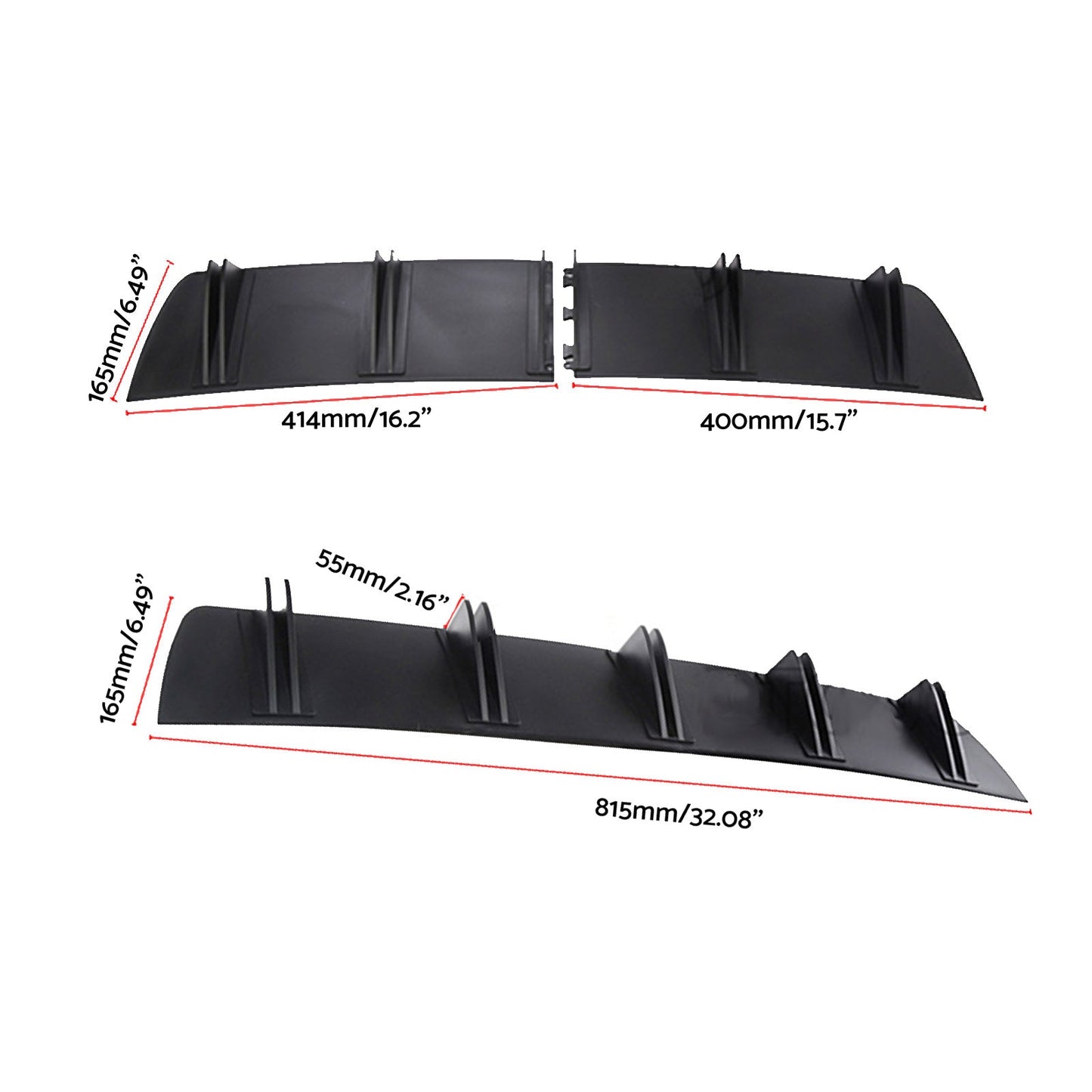 Rear Diffuser Suitable For Mitsubishi Lancer CJ CF Sedan Bumper Spoiler-4