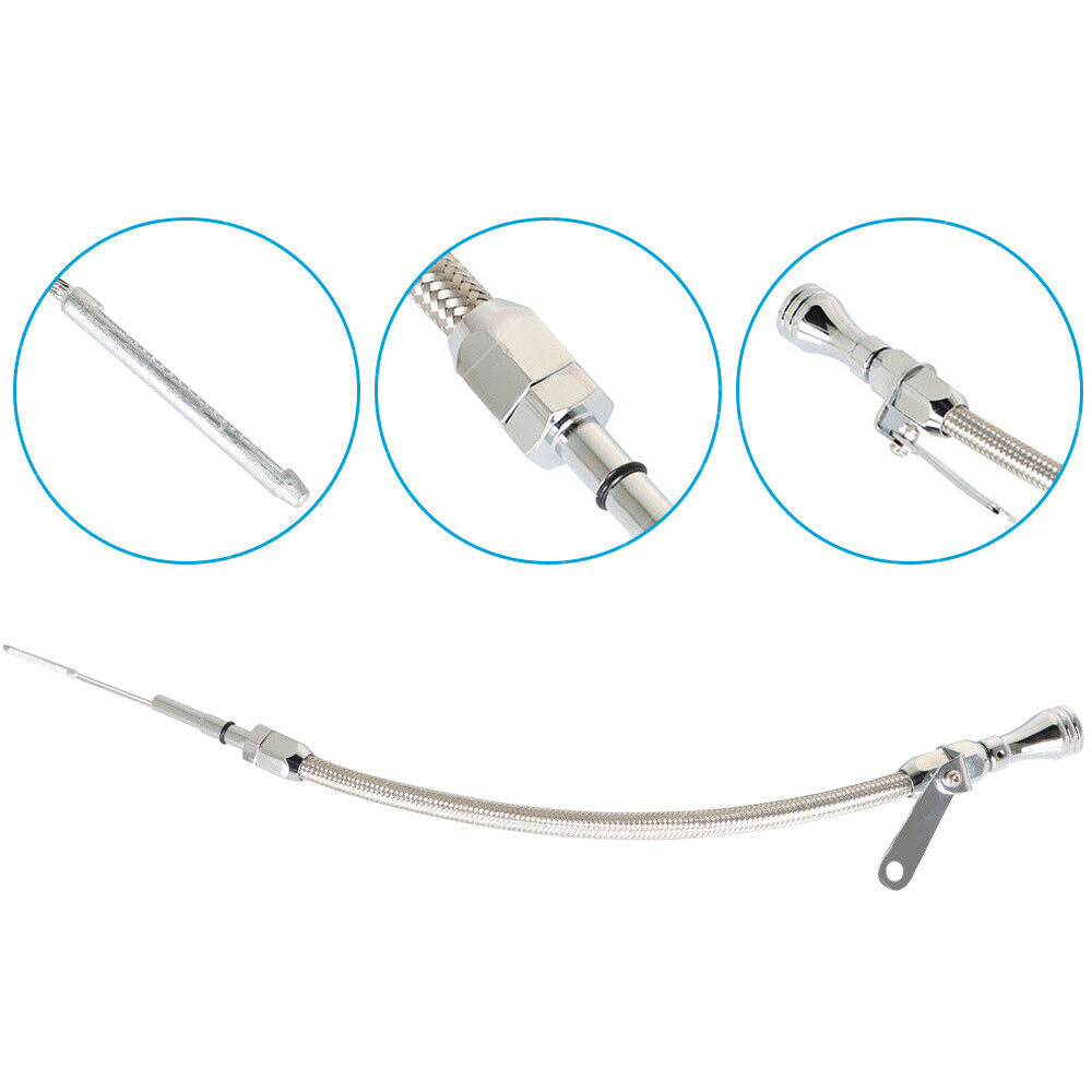 ENGINE BRAIDED STAINLESS DIP STICK FOR HOLDEN COMMODORE LS VT VX VY VZ 5. 7L V8-4