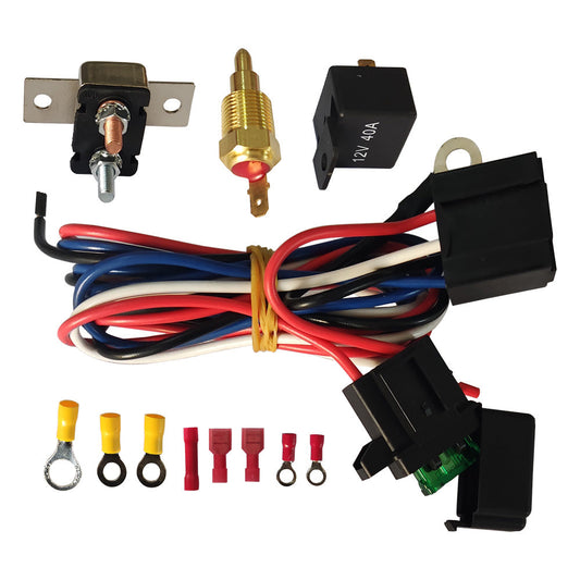 Thermo Radiator Fan Sensor Temp Controller Switch 12V DC Wiring Relay-1