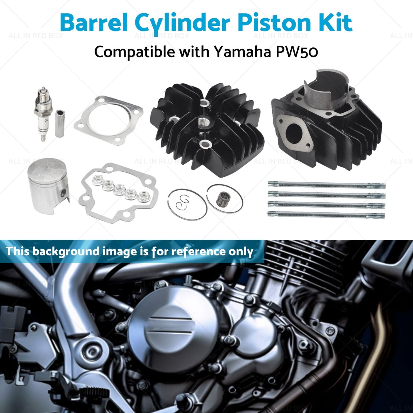 Big Bore Cylinder Piston Gasket Kit Suitable For Yamaha PW50 QT 50 60cc 81-09-2