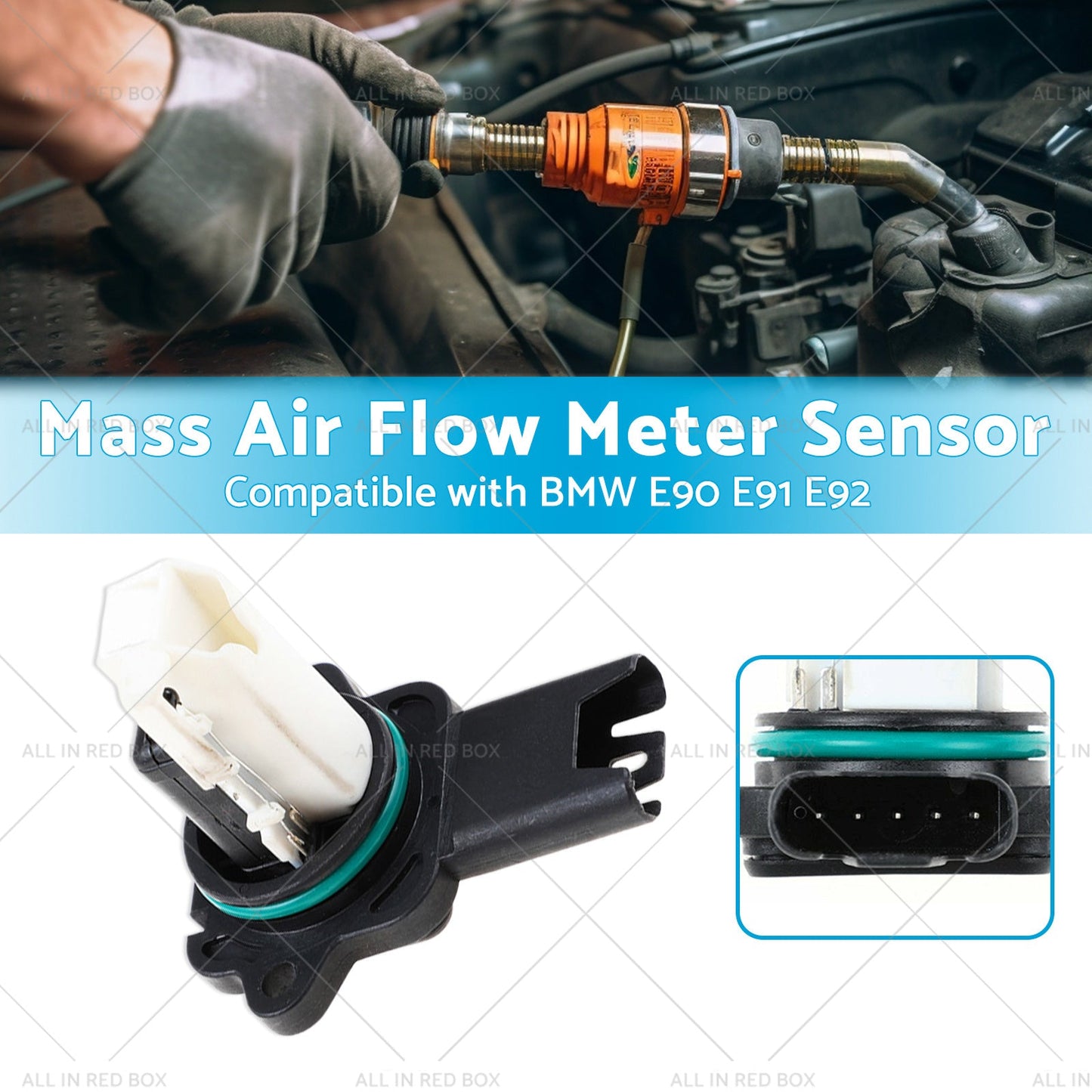 Mass Air Flow Meter Sensor Suitable for BMW E90 E91 E92 523i 525i 323i 325i 520i-2