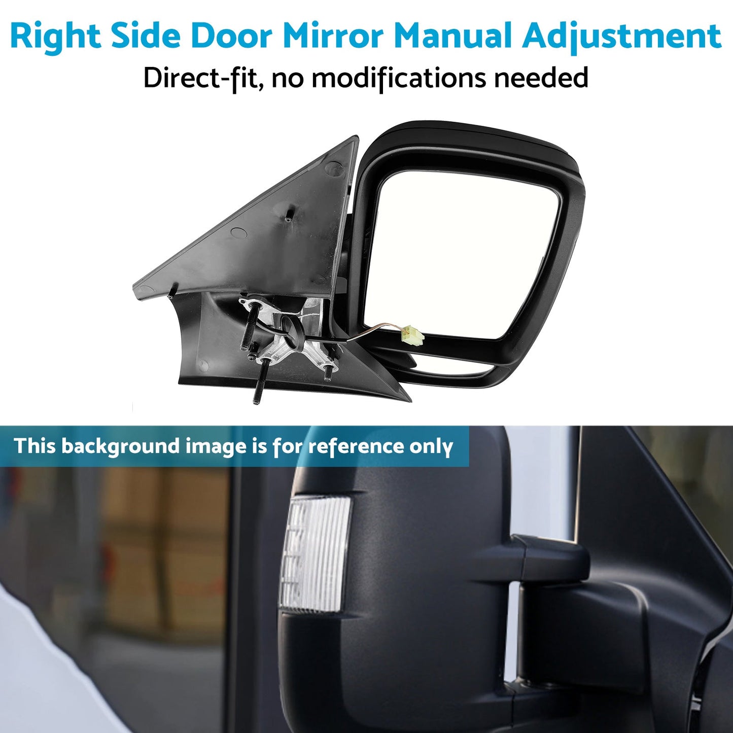 RH Door Mirror Manual Adjustment Passenger Side Suitable For LDV V80 13 on-2