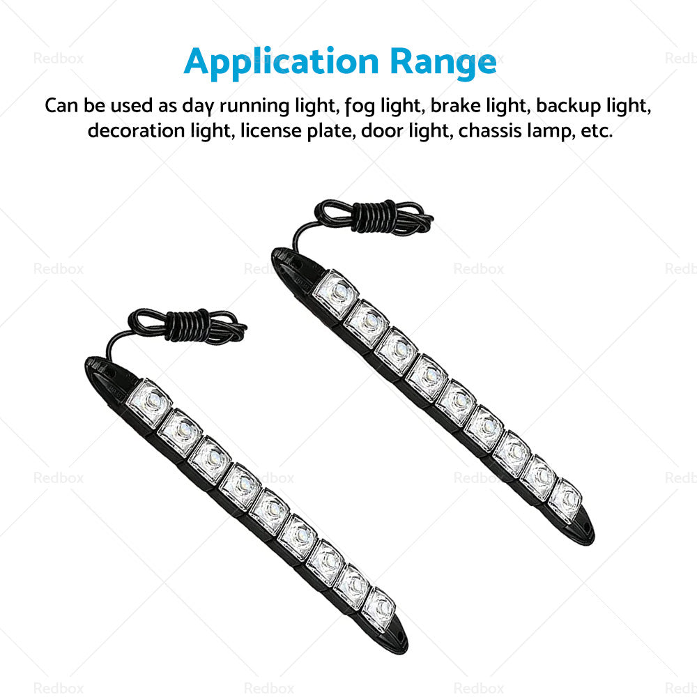2PCS 9 LED DRL Fog Driving Daylight Daytime Running Light Car Auto Head Lamp-3