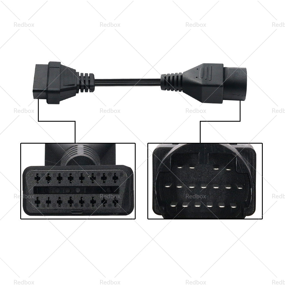 For Mazda 17 Pin to 16 Pin Female OBD2 Car Diagnostic Connector Adapter Cable-4