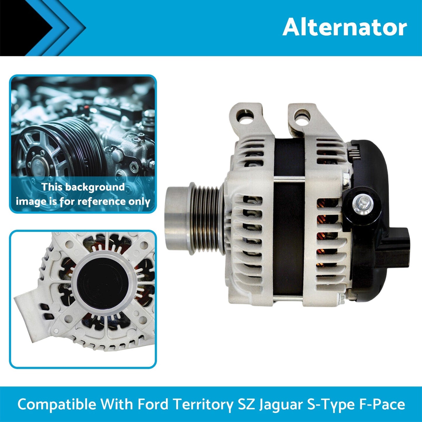 Alternator Suitable For Ford Territory SZ 2.7L 2011-2016 & Jaguar S-Type XF X250 2.7L AJD27 12V 150A 1042106120-3