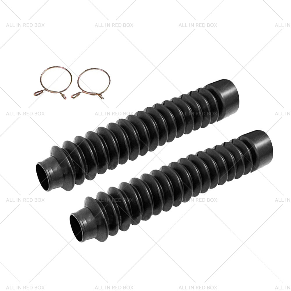 Motorcycle Rubber Front Fork Cover Dust Gaiters Gaitor Boot Shock Absorber Black-2