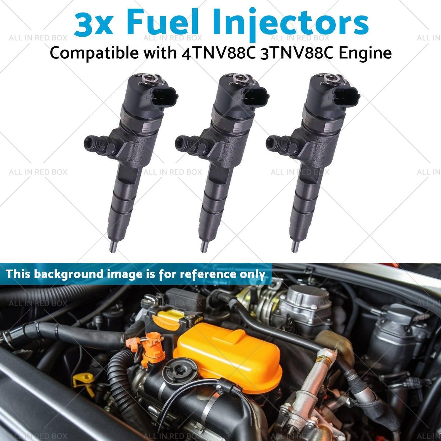 3x Fuel Injectors Suitable for 4TNV88C 3TNV88C Engine 129A00-53100 0445110463-4