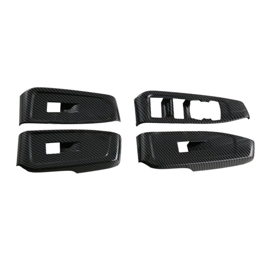 4x Carbon Car Window Control Panel Switch Cover Suitable For Ford Ranger-1