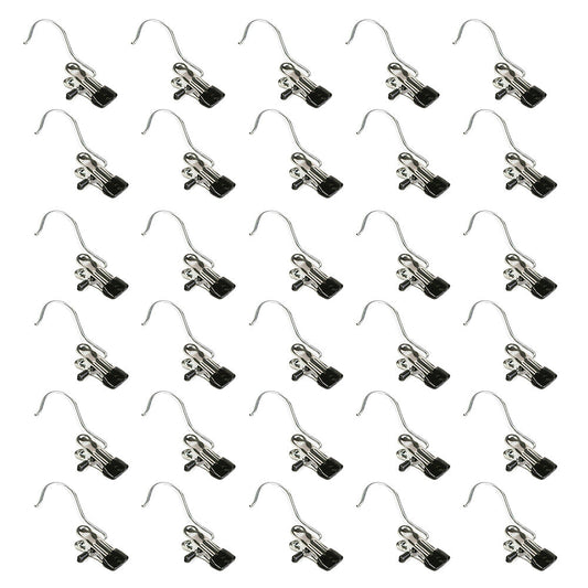 30PCS Single Clips Metal Hook Pins Scarf Belt Shoe Boots Hanger Portable Pegs-1