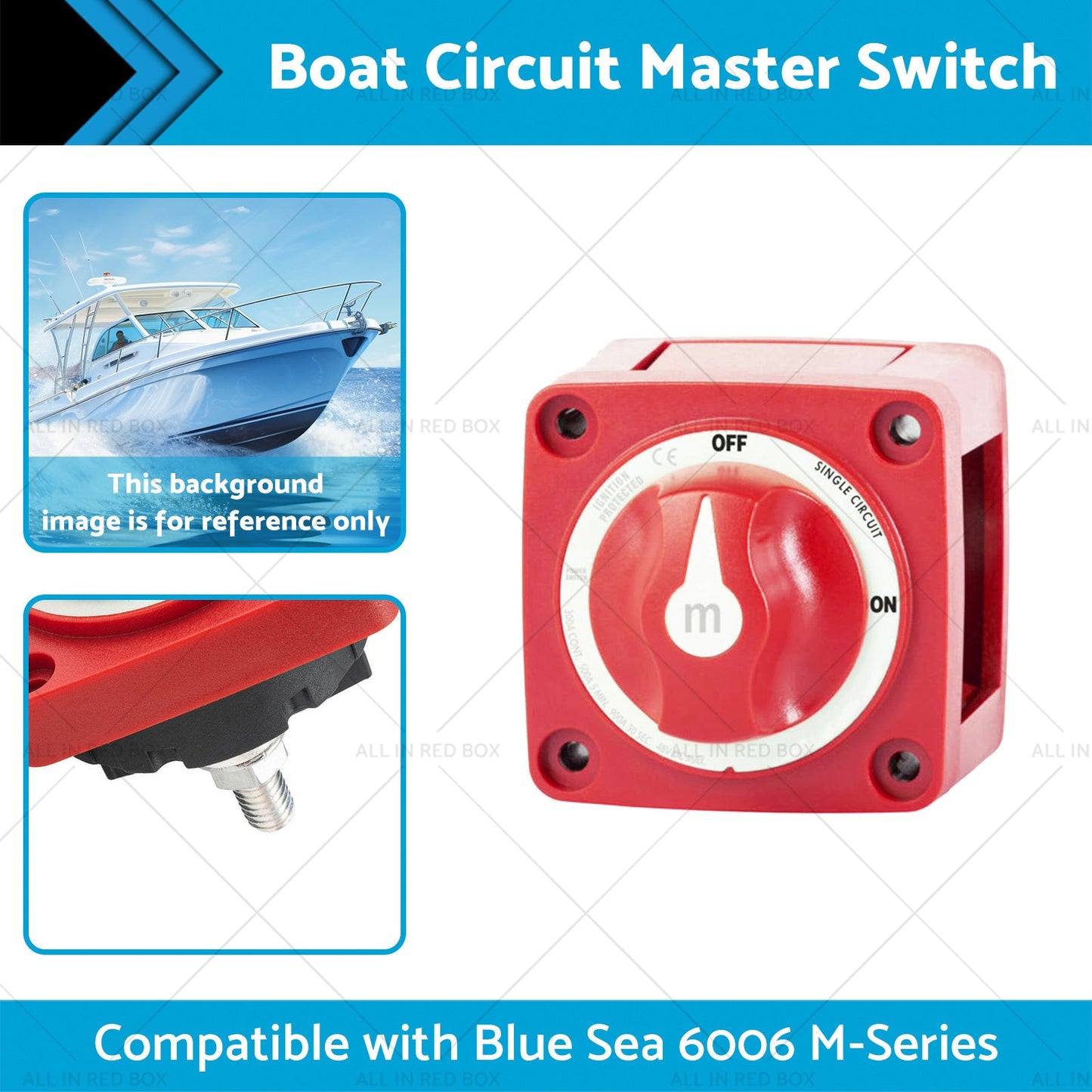 Boat Circuit Master Switch Suitable for Blue Sea 6006 M-Series Battery On Off-1
