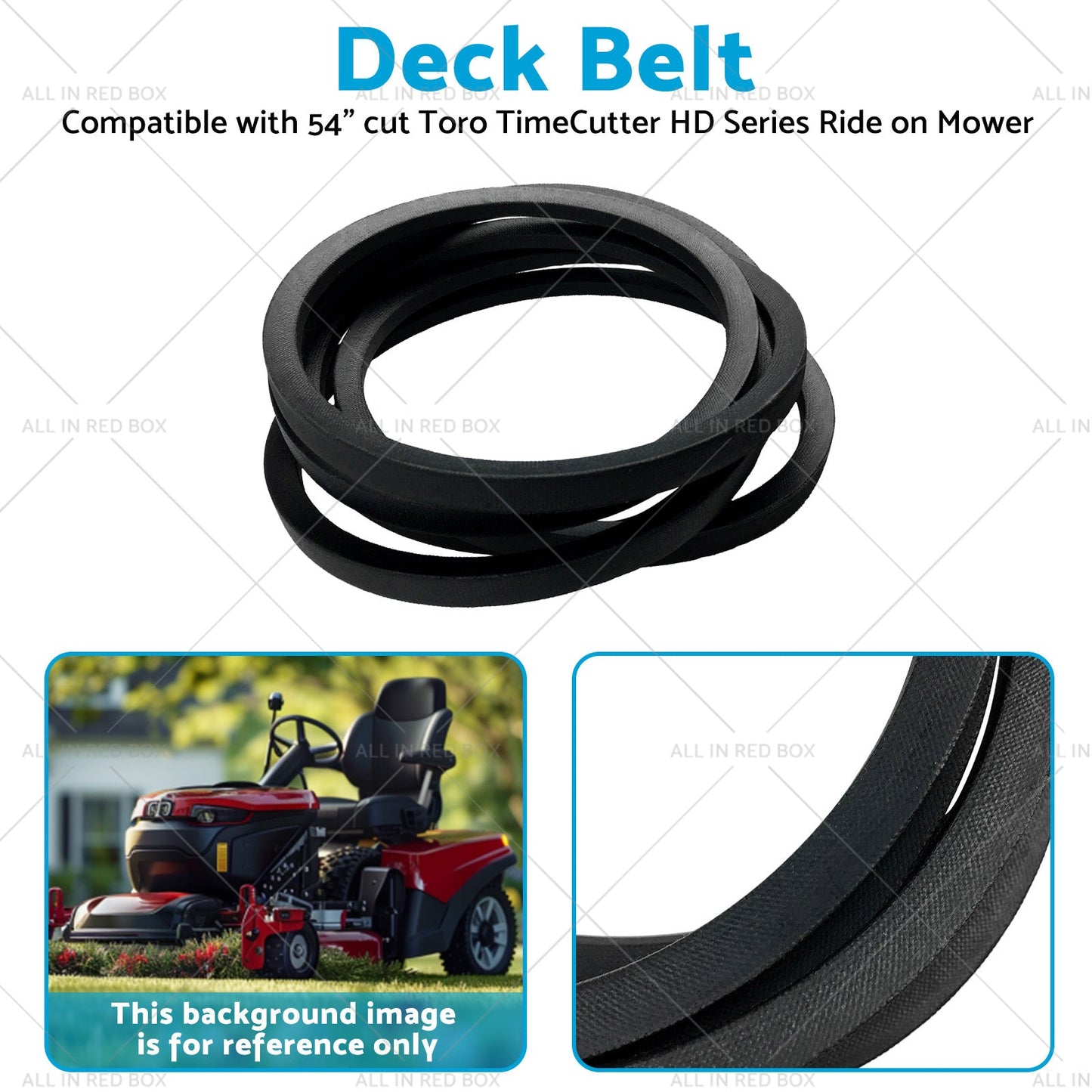 Deck Belt Suitablefor Selected 54 inch Toro HD Series Ride on Mower ZTR 133-7076-2