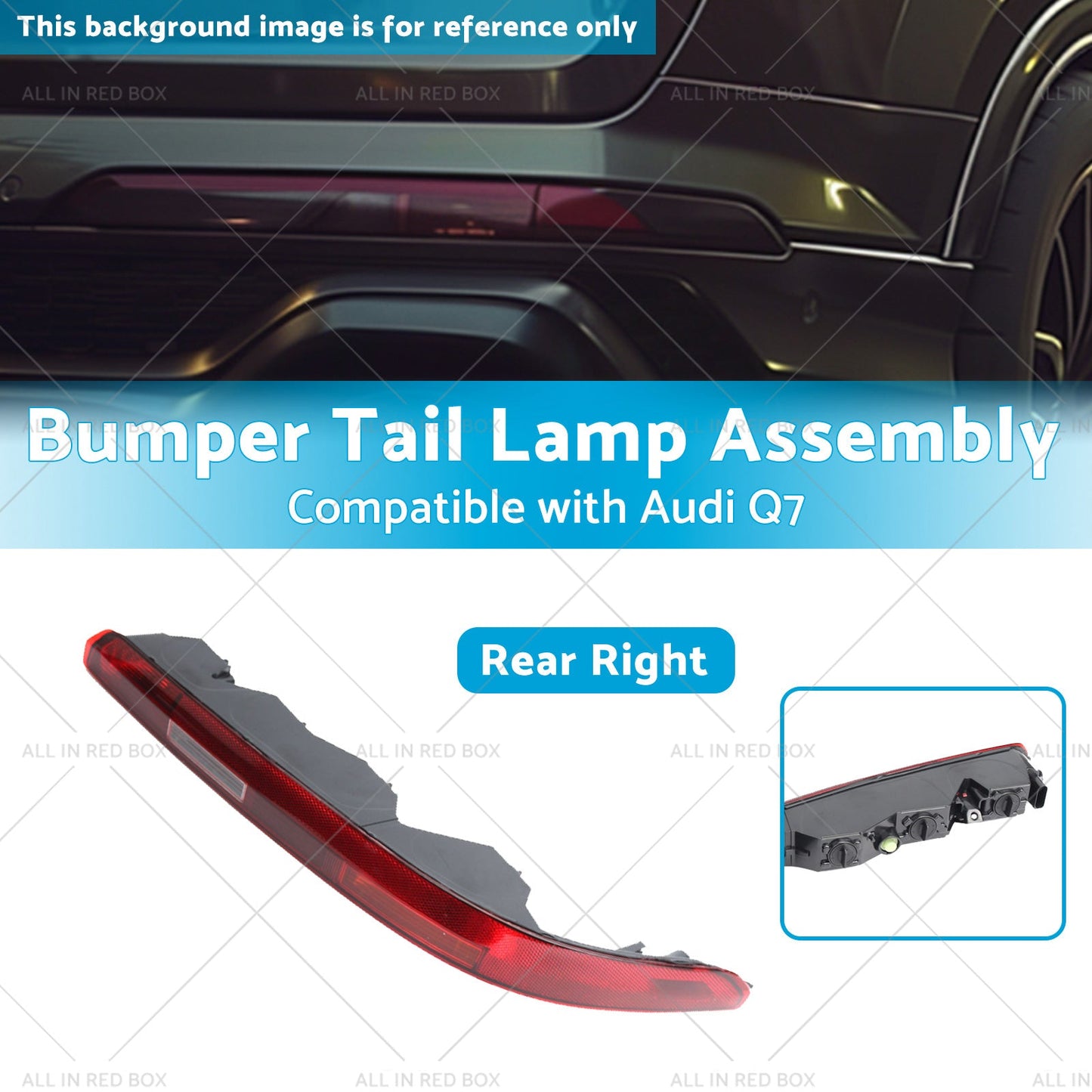Right Rear Bumper Tail Light Lamp Assembly 4M0945096 Suitable For Audi Q7 16-23-2