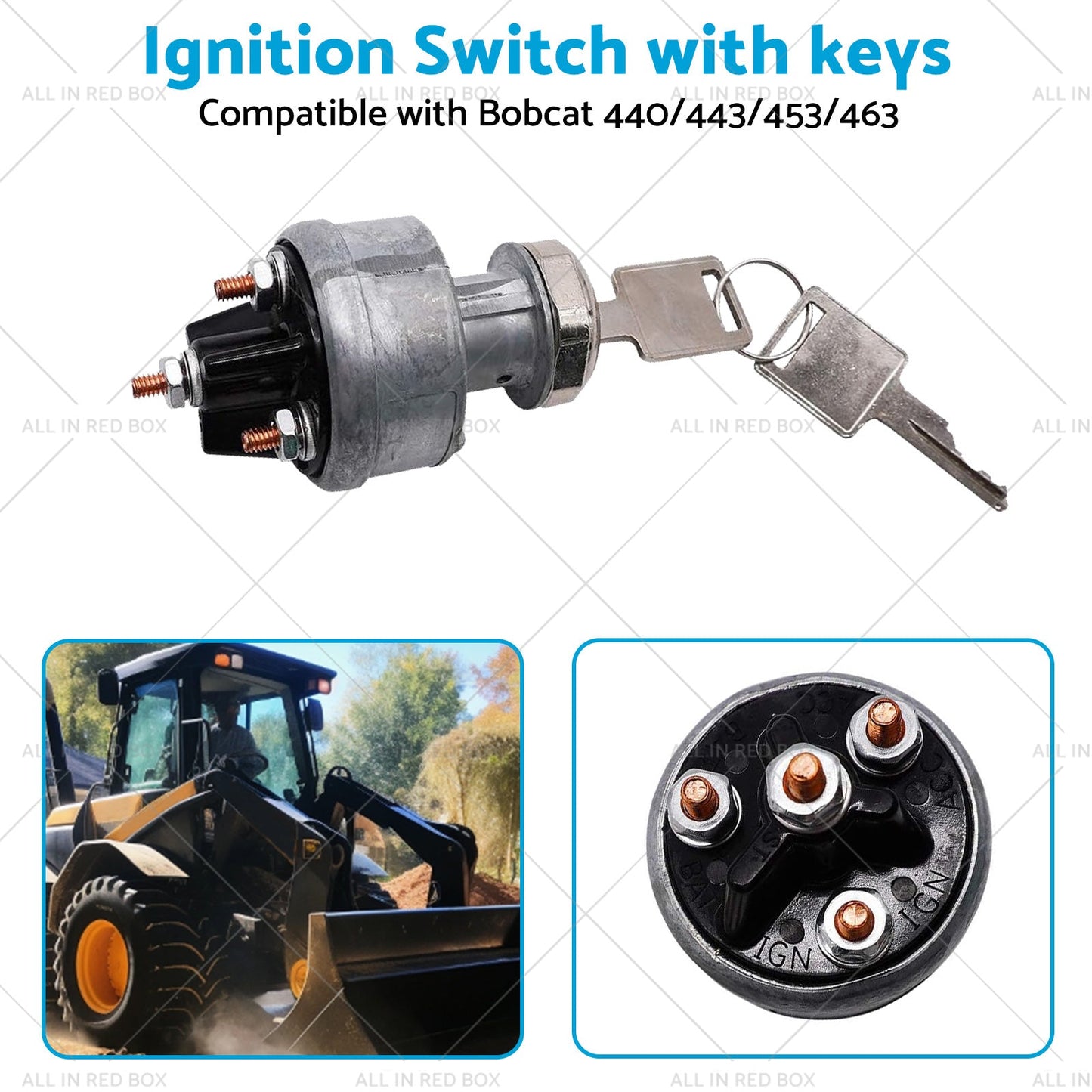 Ignition Switch With Key SuitableFor Bobcat Loaders 440 530 632 730 741 6665606-4