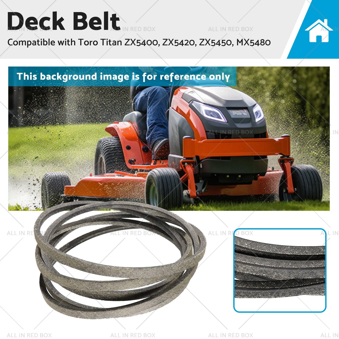 Cutter Deck Belt Suitable For Toro 133-1167 ZX5400 ZX5420 MX5480 MX5400 MX5420-0