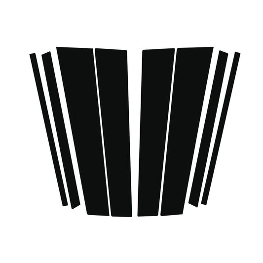 8x Black Pillar Post Cover Trims Suitable For Honda Civic Sedan 2012-2015-1