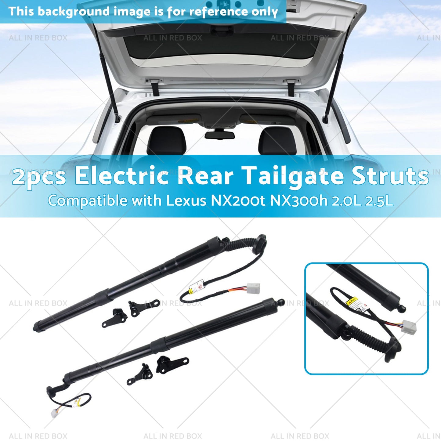2pcs Rear Tailgate Struts Suitablefor 15-20 Lexus NX200t NX300h 2. 0L 2. 5L-2