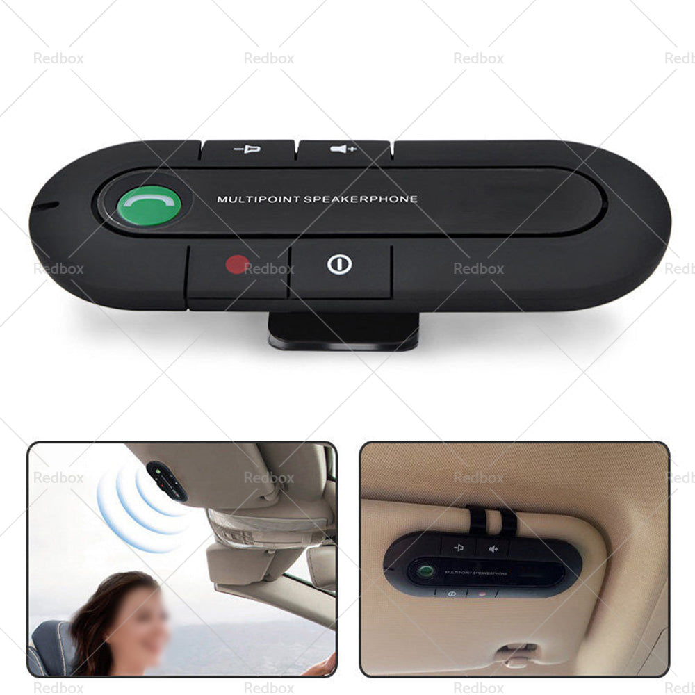 Bluetooth-compatible Handsfree Speaker MP3 Player Sun Visor Clip Car Charger-2