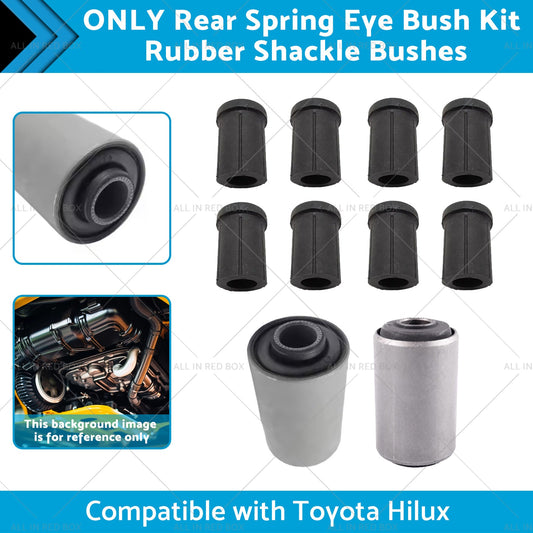 Rear Spring Eye Bush Kit Rubber Shackle Bushes Suitable for 91-04 Toyota Hilux-1