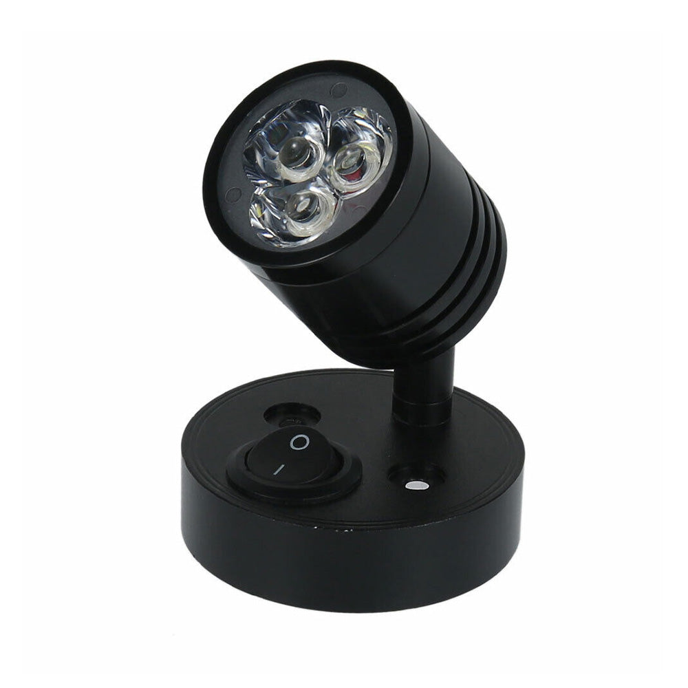 2x 12V LED Interior Spot Reading Light Wall Lamp with Switch Suitable For Caravan Camper-1