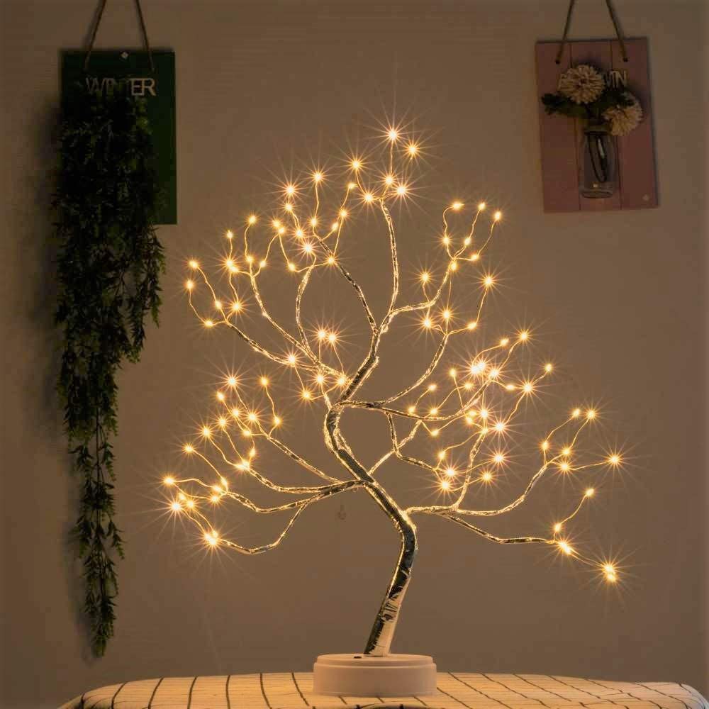 Battery Powered USB LED Fairy Tree Light Copper Wire Home Party Decoration Lamp-4