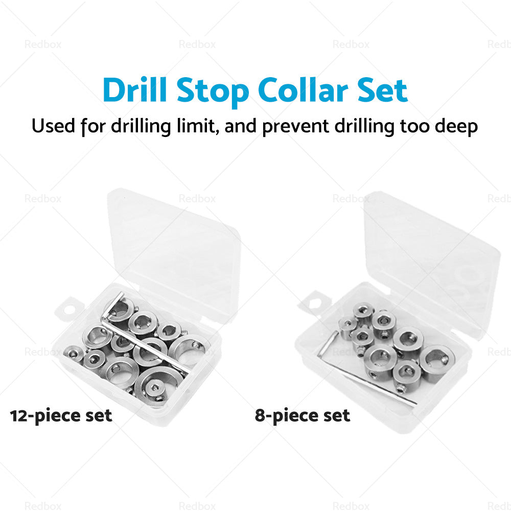 Drill Stop Collar Set 3mm-16mm Drilling Bit Depth Stopper Ring Woodworking-2