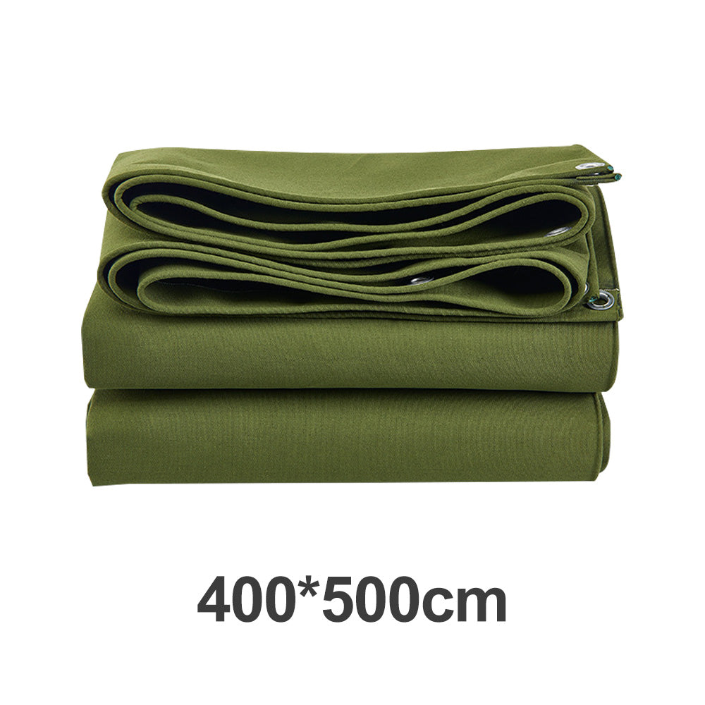 3 Sizes Army Heavy Duty Waterproof Canvas Tarp Tarpaulin Sun Blocked Dustproof-2