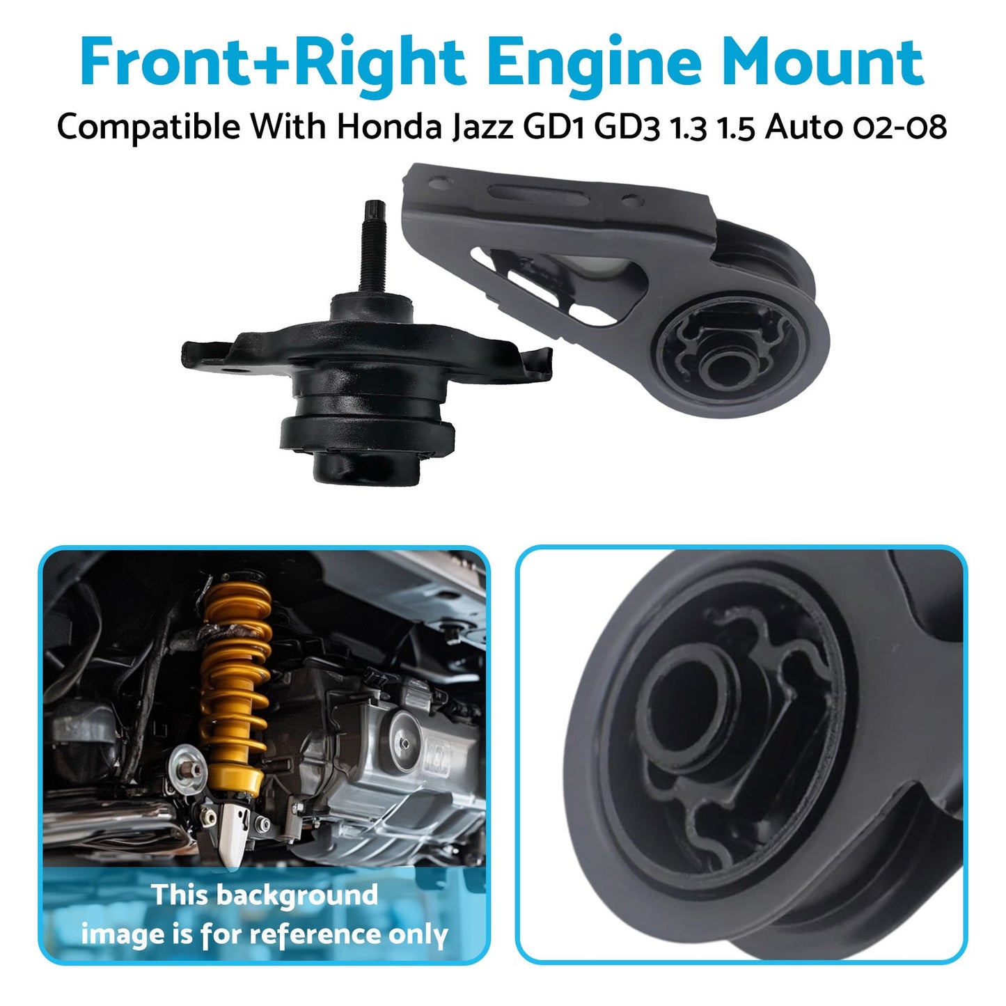 Engine Mount Front+Right Suitable For Honda Jazz GD1 GD3 L13A1 L15A1 2002-2008-4