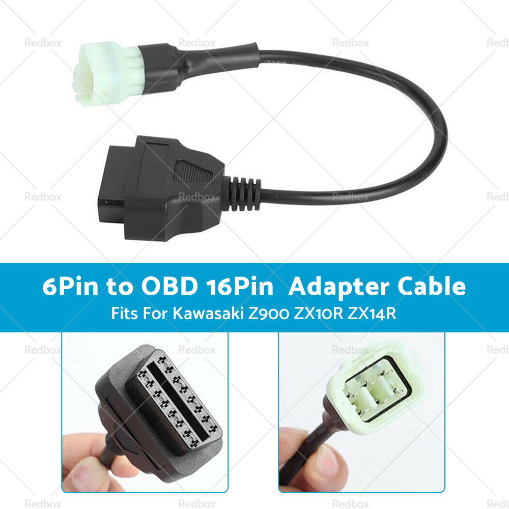 6 Pin OBD For Kawasaki Motorcycle Connector Diagnostic Tool Adapter Plug Cable-3