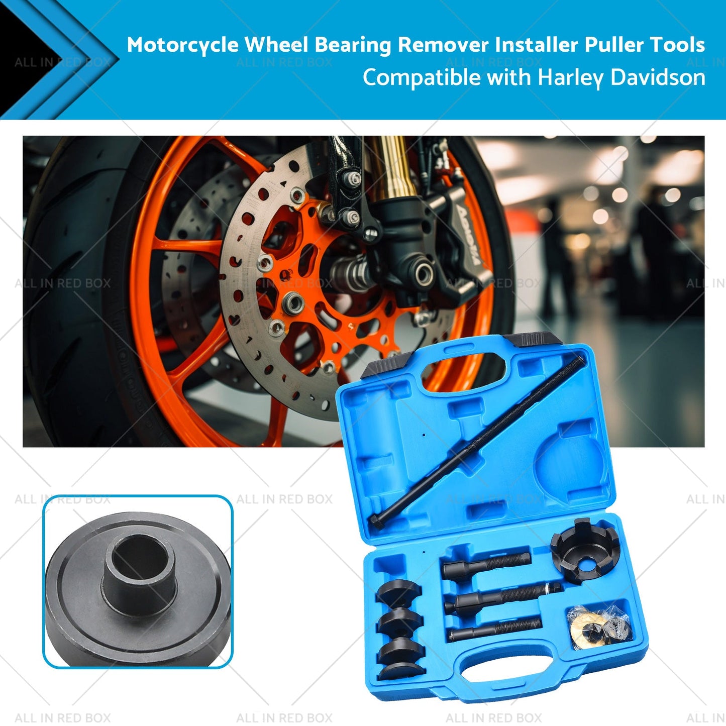 Motorcycle Wheel Bearing Remover Installer Puller Tools Suitable For Davidson-0