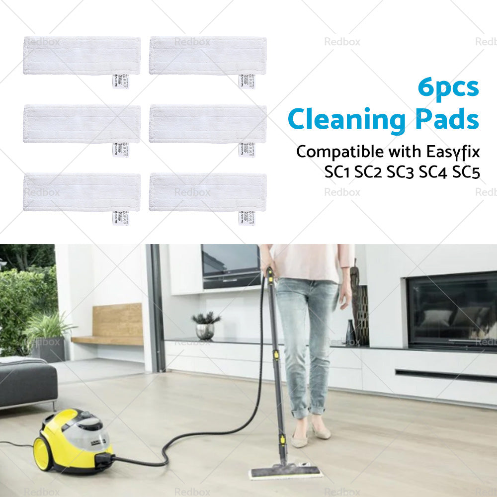 6PCS Suitable for KARCHER SC1 SC2 SC3 SC4 SC5 Steam Cleaner Mop Cloths Pads Set-3