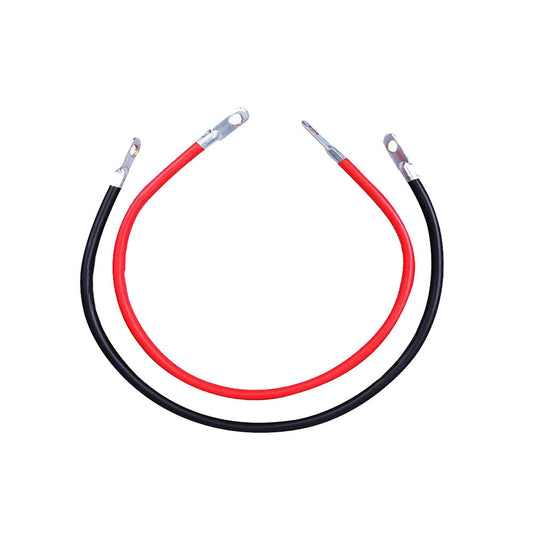 30cm Battery Joiner Connector Lead DC Wire 100A 12V 24V Cable with Lugs Red & Black-1