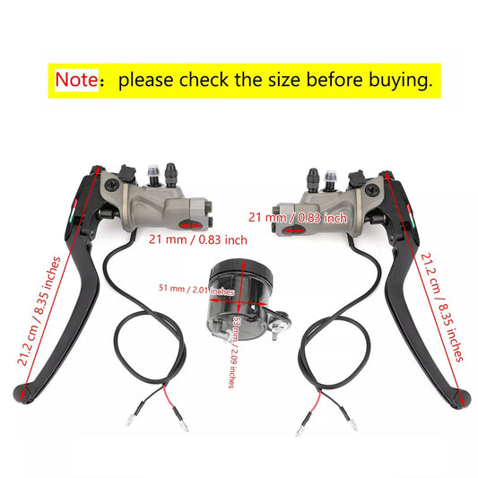 2x Brake Master Cylinder Suitable For Suzuki GSXR1000 SV1000 GSXR1300 GSX1400-1
