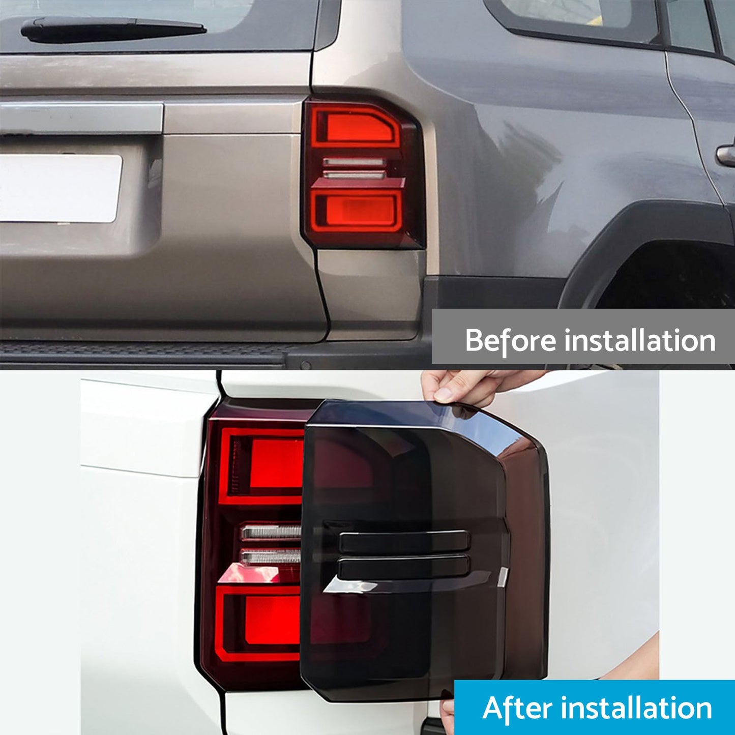 2X Tail Light Lamp Cover Trim Suitable For Toyota Land Cruiser Prado LC250 2024-4