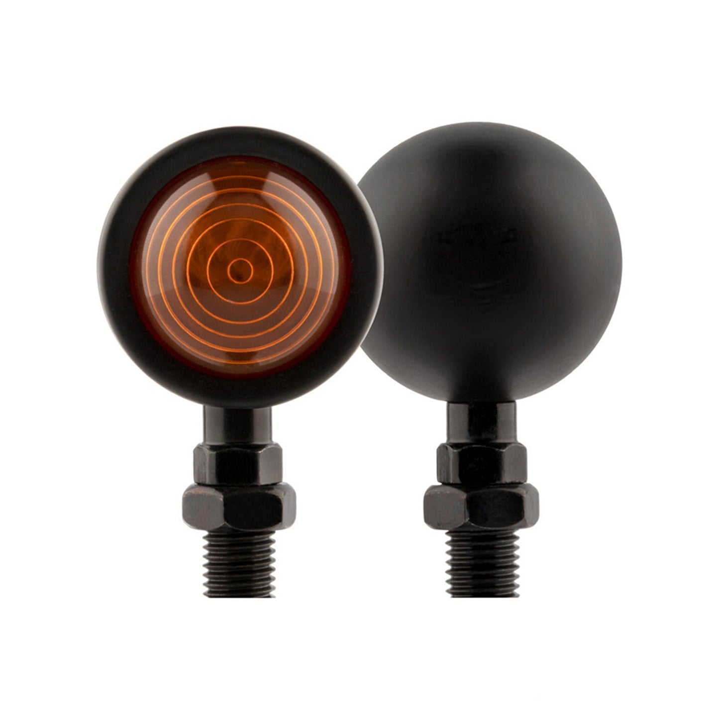 4x Black Motorcycle Amber Bullet Indicators Universal Turn Signal Blinkers Lamp-2