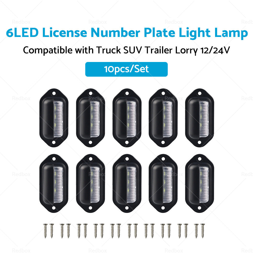 6LED License Number Plate Light Lamp Suitable For Truck SUV Trailer Lorry 12 24V-1