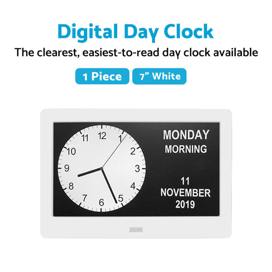 7 inch LED Large Digital Day Clock Calendar Dementia Date Week Month Year Time Wall-1