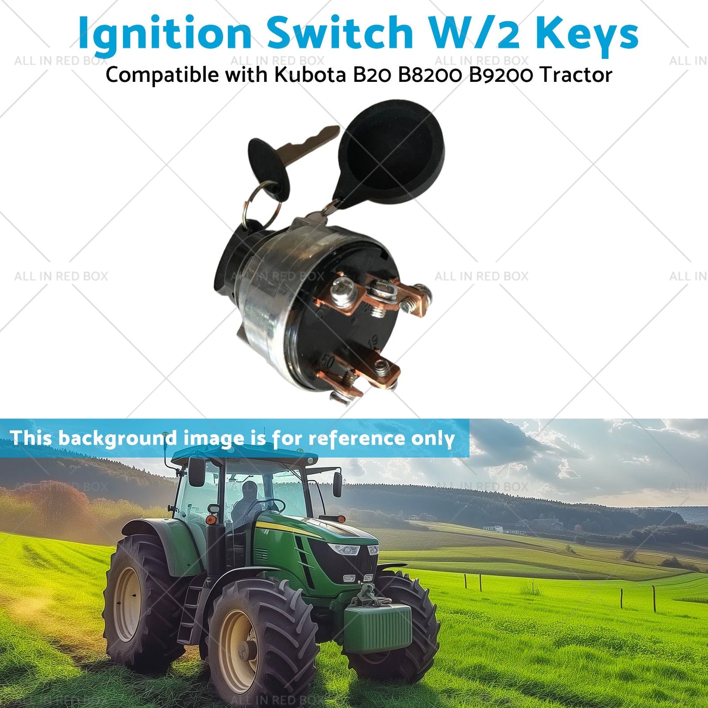 67800-55160 Ignition Switch W or 2 Keys Suitable for Kubota B20 B8200 B9200 Tractor-4
